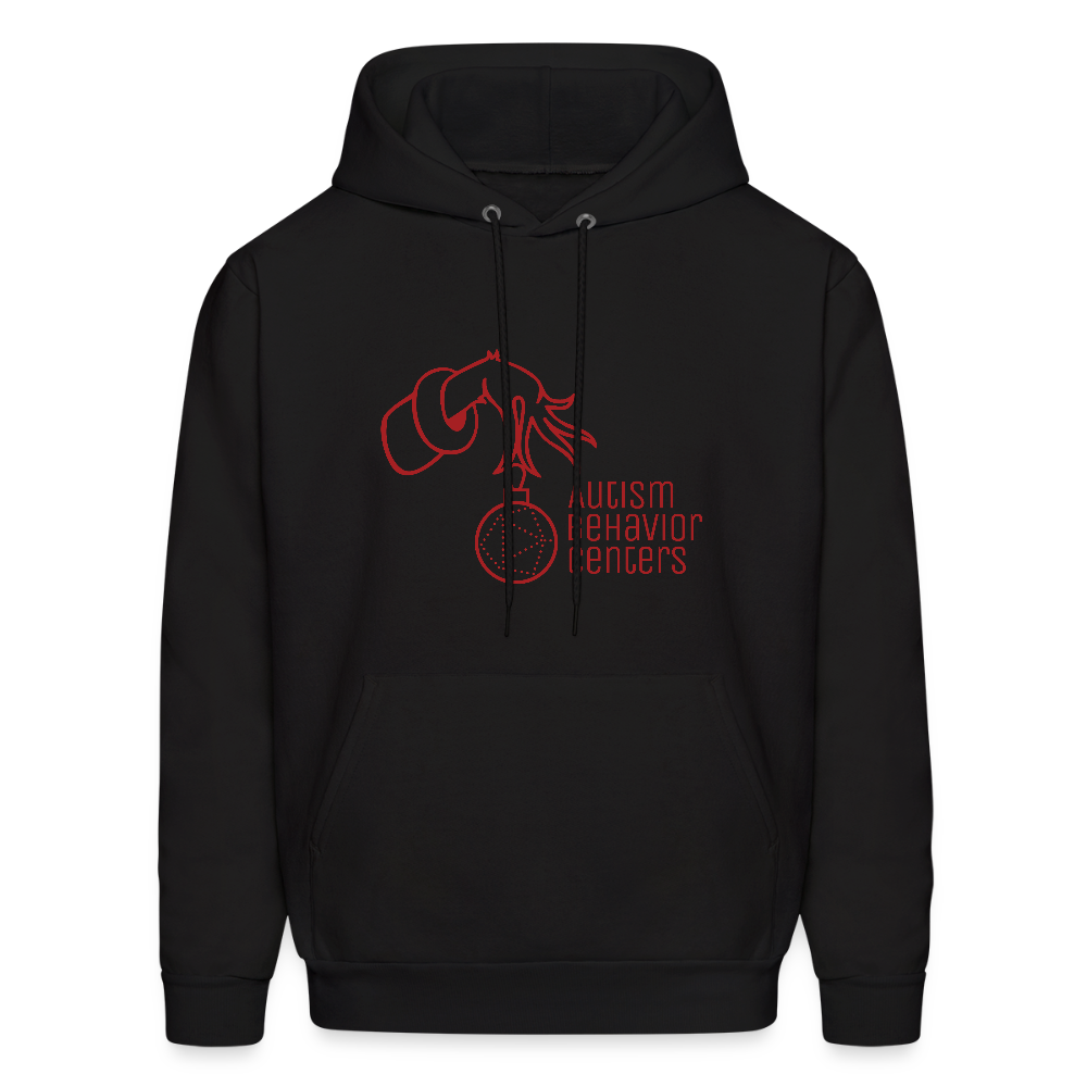 Holiday Men's Hoodie- RED LARGE LOGO - black