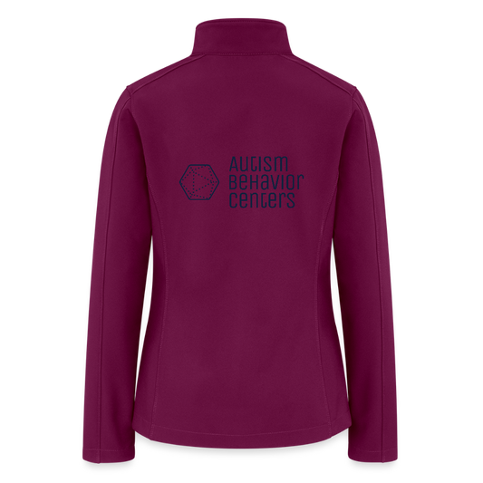 Women’s Soft Shell Jacket Dark Font - raspberry