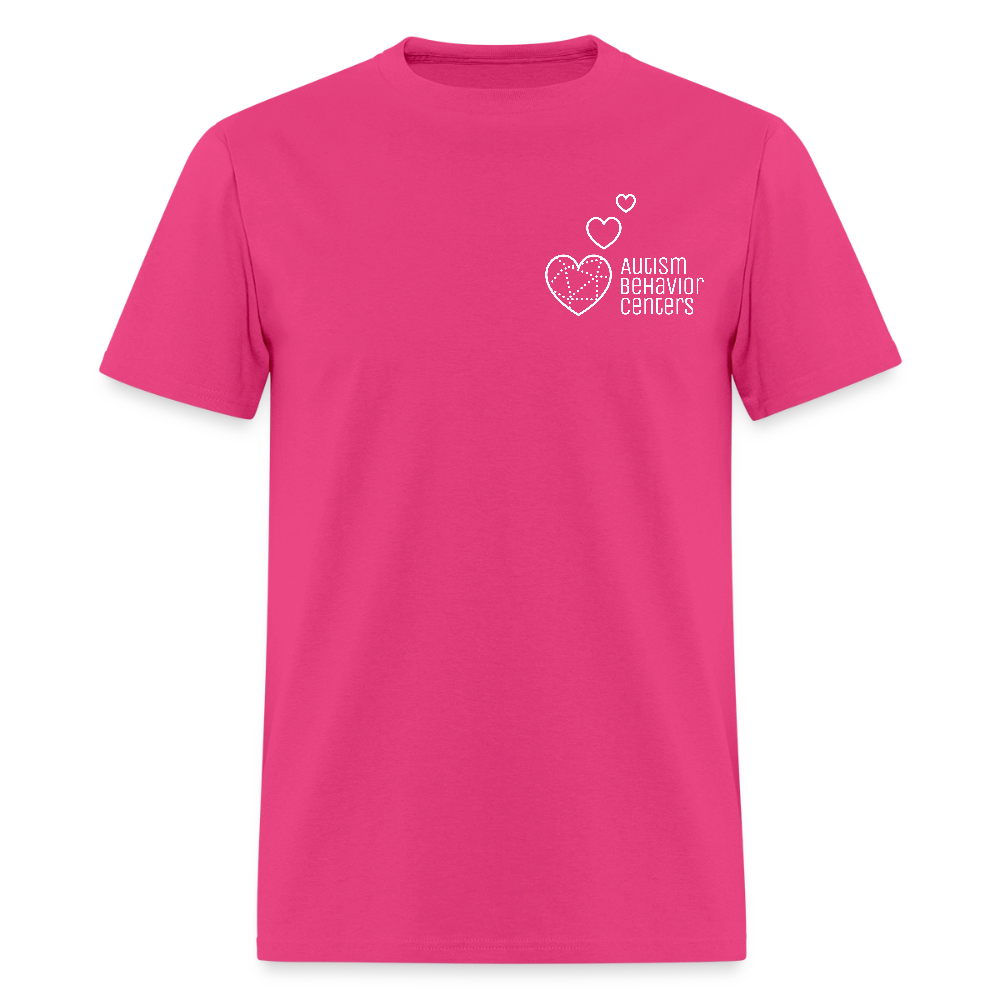 ABC Valentine's Shirt White Print - fuchsia