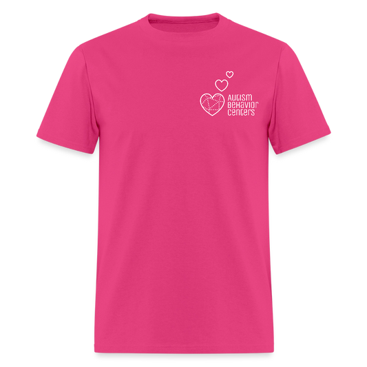 ABC Valentine's Shirt White Print - fuchsia