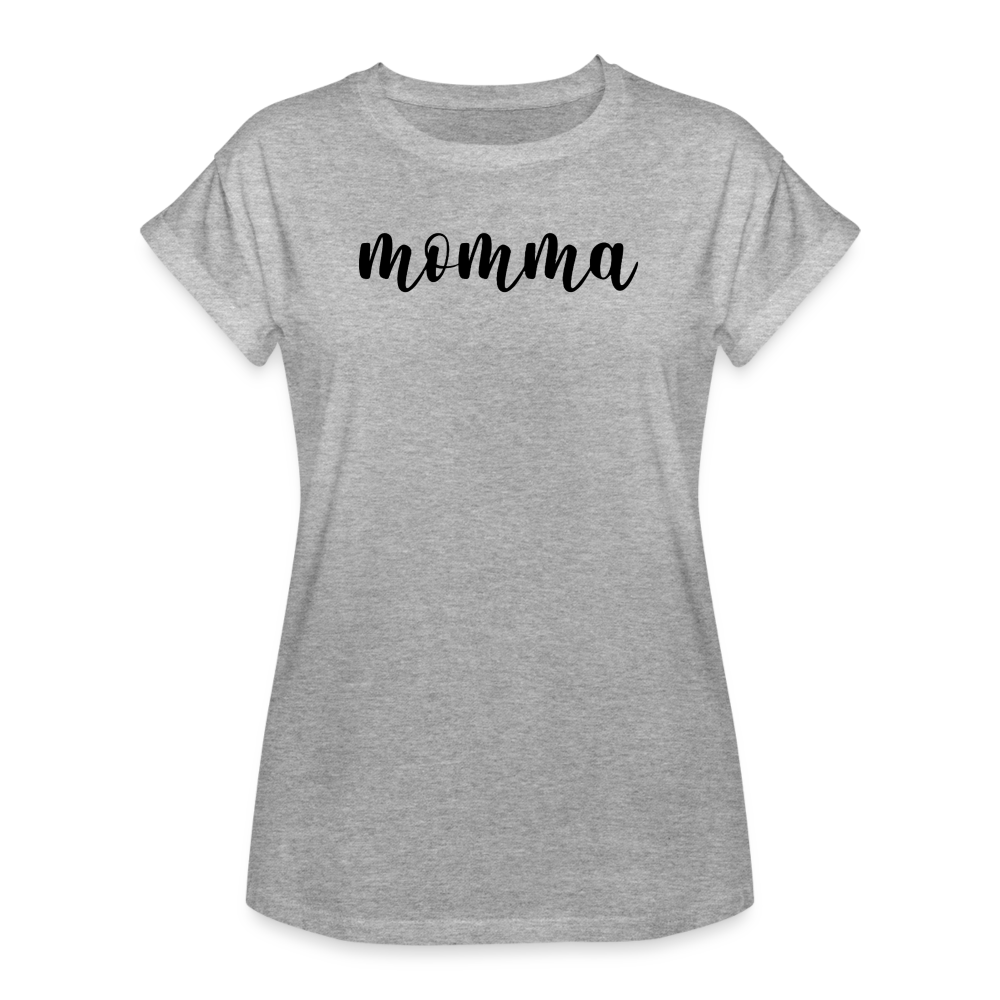 Women's Relaxed Fit T-Shirt- MOMMA - heather gray