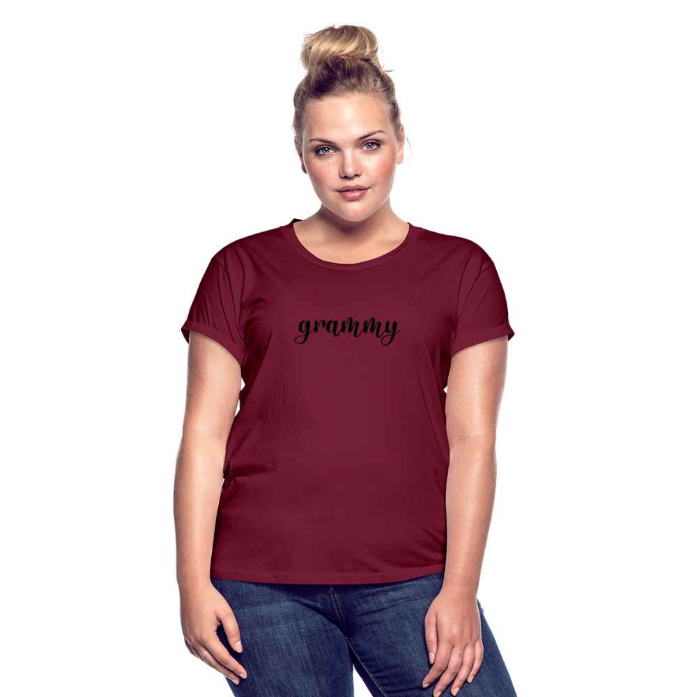 Women's Relaxed Fit T-Shirt- GRAMMY - burgundy