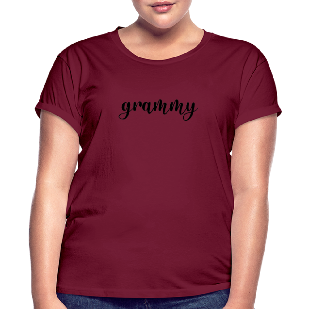 Women's Relaxed Fit T-Shirt- GRAMMY - burgundy