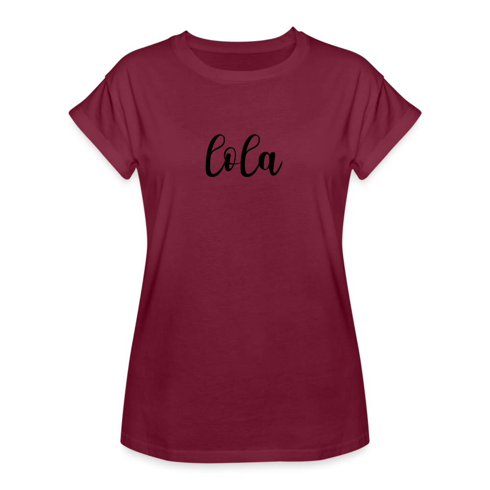 Women's Relaxed Fit T-Shirt -LOLA - burgundy