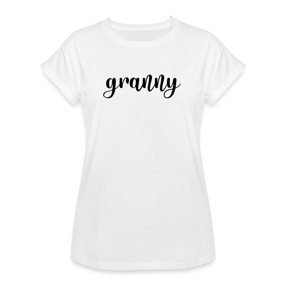 Women's Relaxed Fit T-Shirt- GRANNY - white