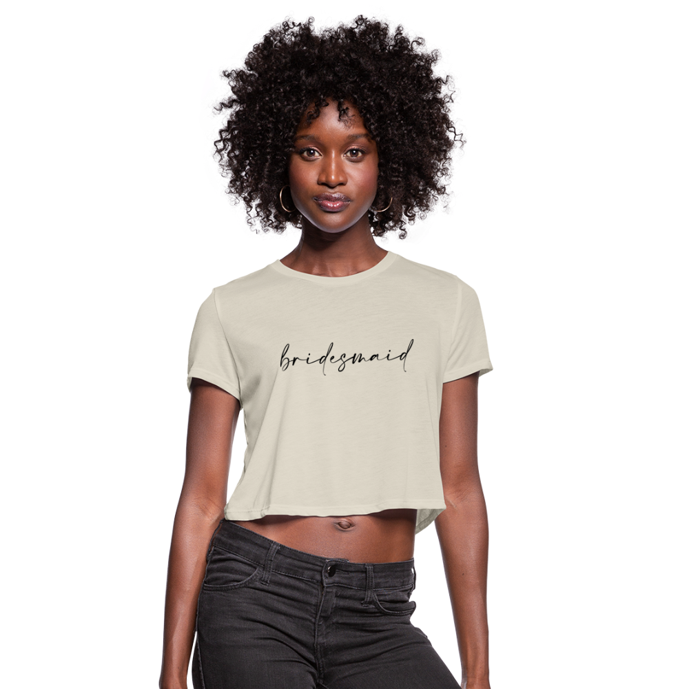 Women's Cropped T-Shirt- AC_BRIDESMAID - dust