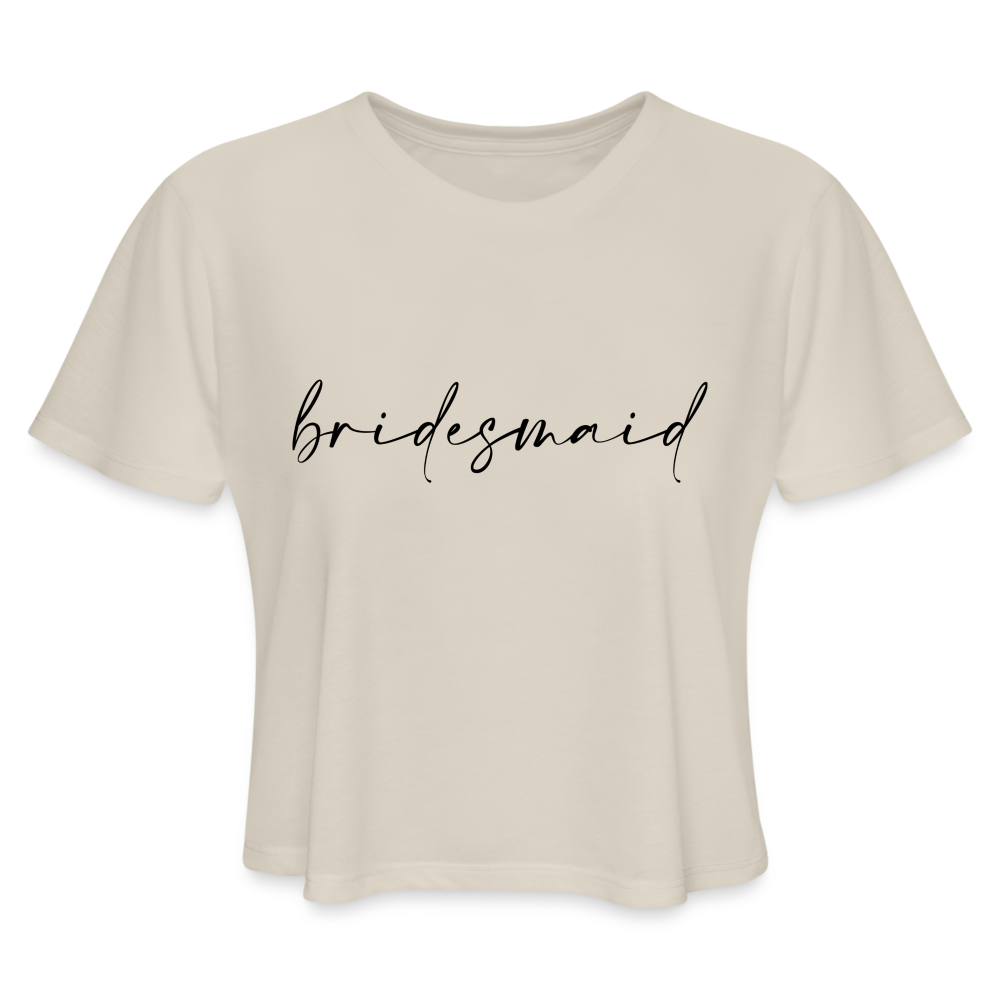 Women's Cropped T-Shirt- AC_BRIDESMAID - dust