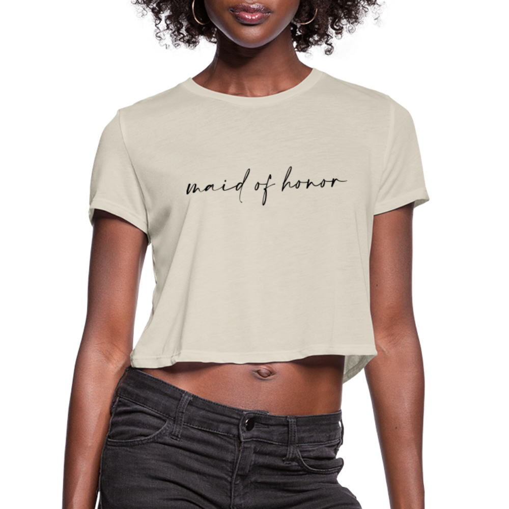 Women's Cropped T-Shirt-AC-MAID OF HONOR - dust