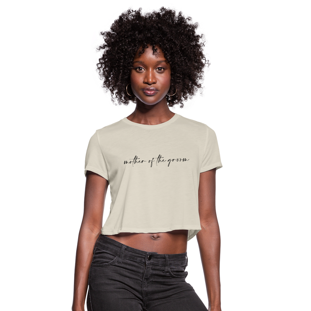 Women's Cropped T-Shirt-AC - MOTHER OF THE GROOM - dust