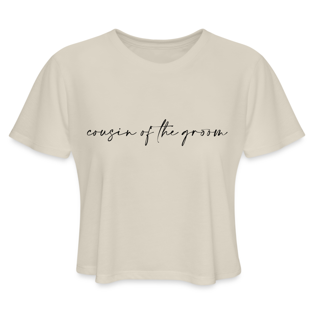Women's Cropped T-Shirt-AC -COUSIN OF THE GROOM - dust