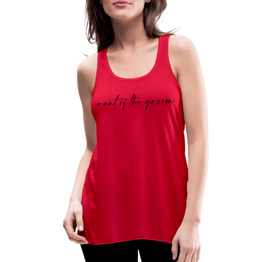 Women's Flowy Tank Top by Bella -AC - AUNT OF THE GROOM - red