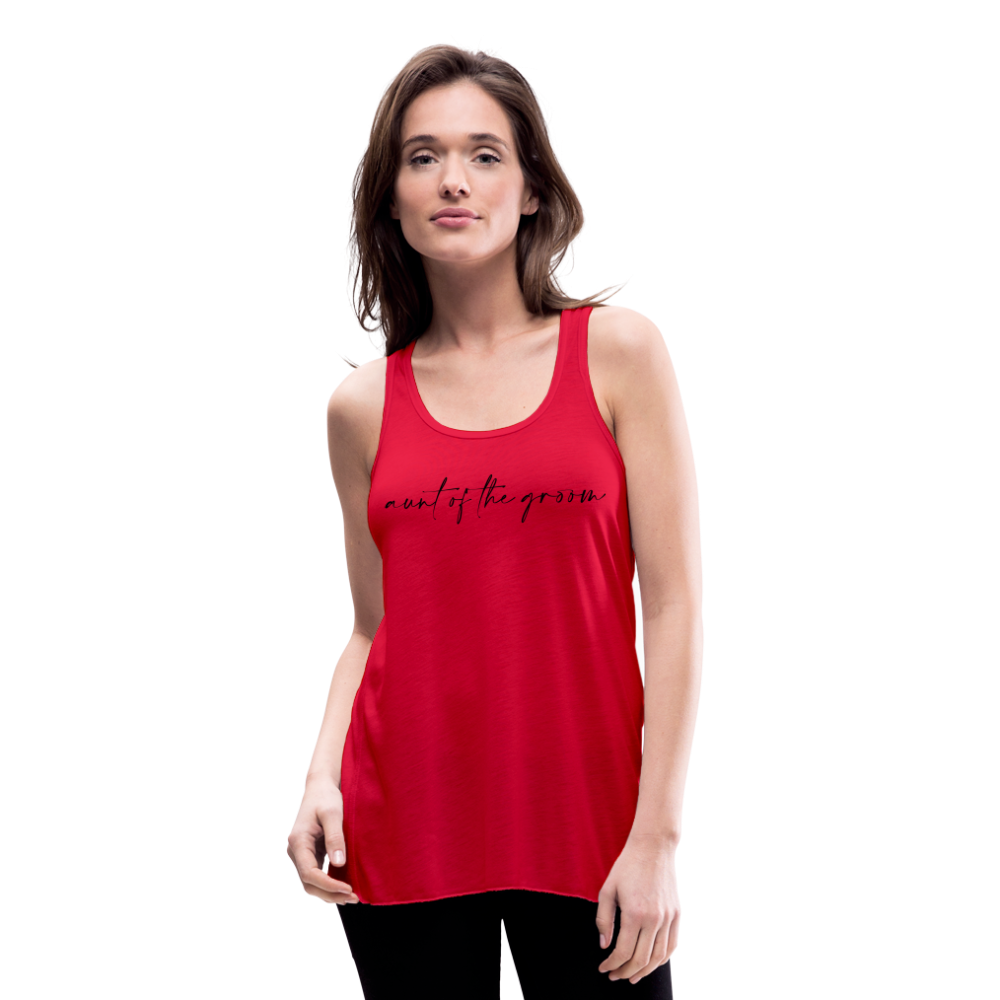 Women's Flowy Tank Top by Bella -AC - AUNT OF THE GROOM - red
