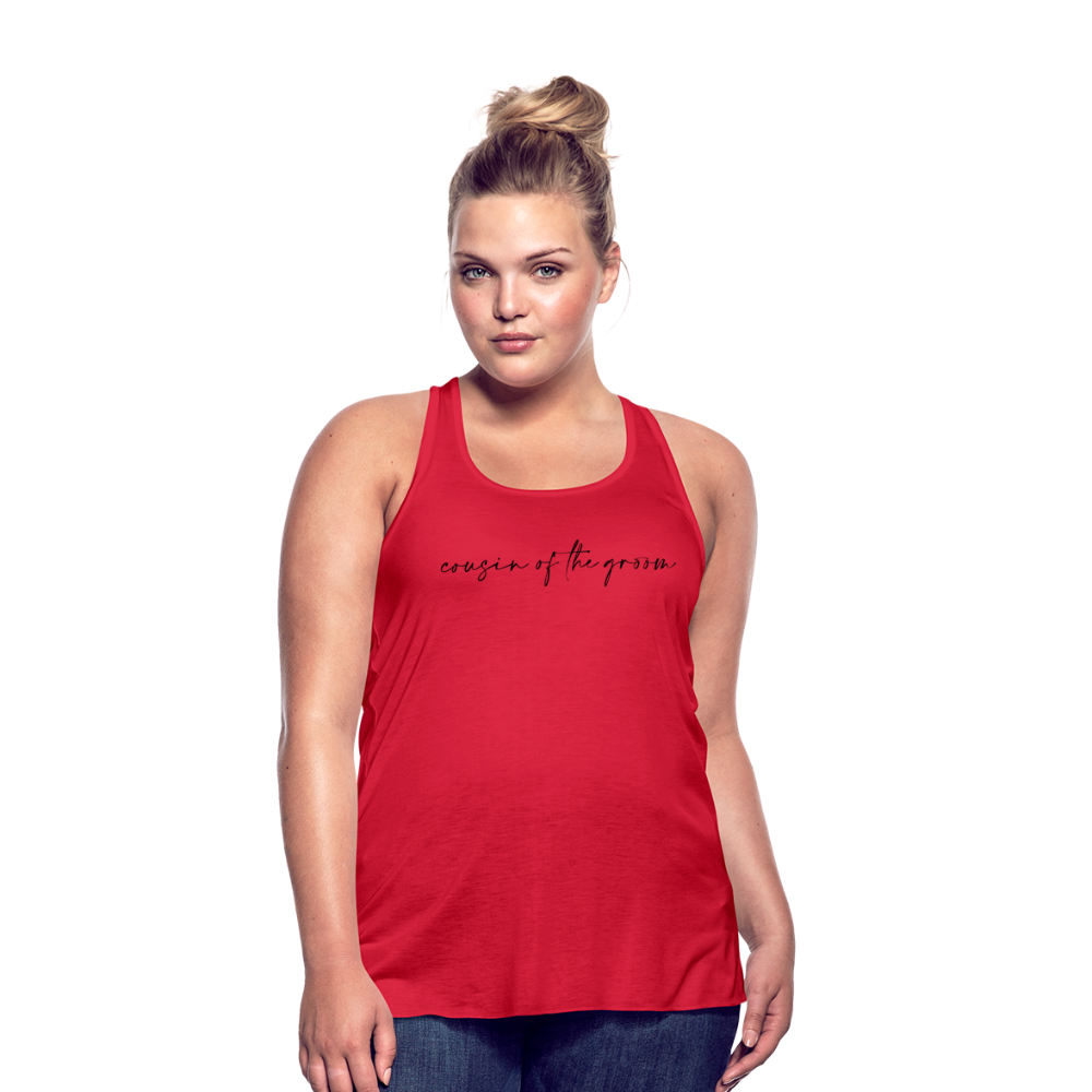 Women's Flowy Tank Top by Bella- AC -COUSIN OF THE GROOM - red