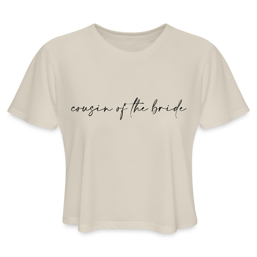 Women's Cropped T-Shirt-AC -COUSIN OF THE BRIDE - dust