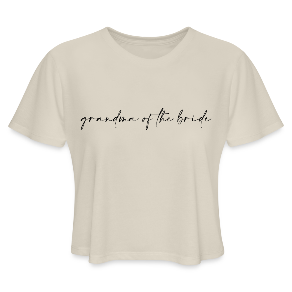 Women's Cropped T-Shirt -AC -GRANDMA OF THE BRIDE - dust