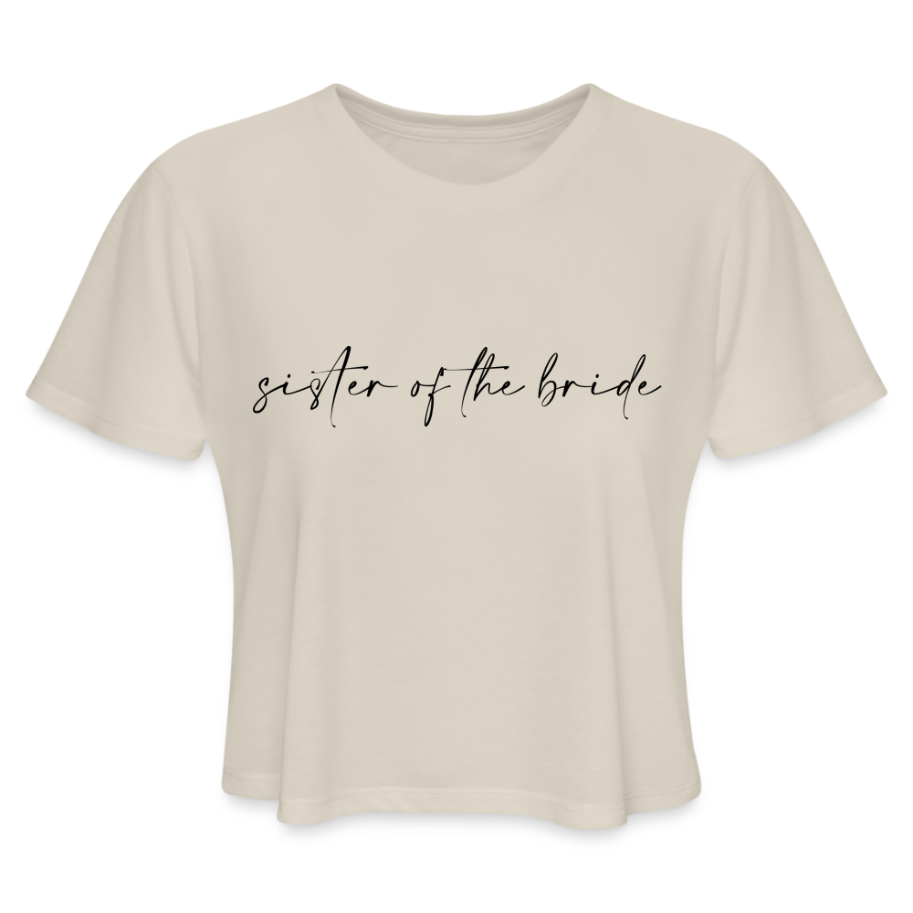Women's Cropped T-Shirt-AC -SISTER OF THE BRIDE - dust