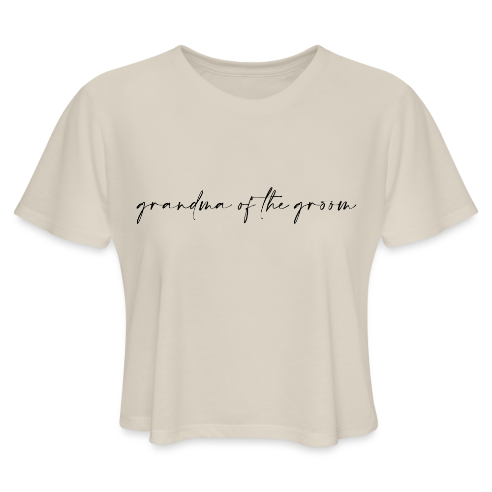 Women's Cropped T-Shirt- AC -GRANDMA OF THE GROOM - dust