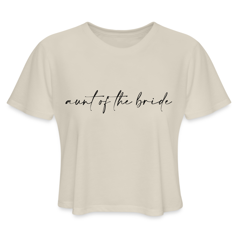 Women's Cropped T-Shirt-AC -AUNT OF THE BRIDE - dust