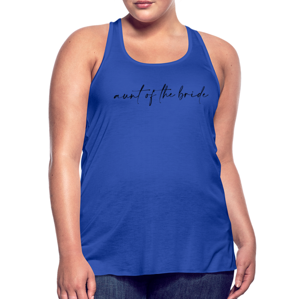 Women's Flowy Tank Top by Bella- AC -AUNT OF THE BRIDE - royal blue