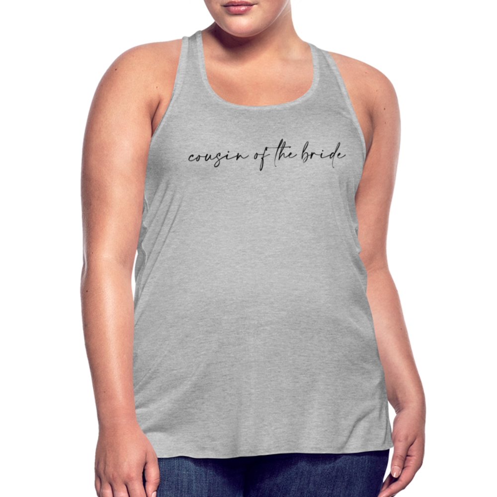 Women's Flowy Tank Top by Bella- AC- COUSIN OF THE BRIDE - heather gray