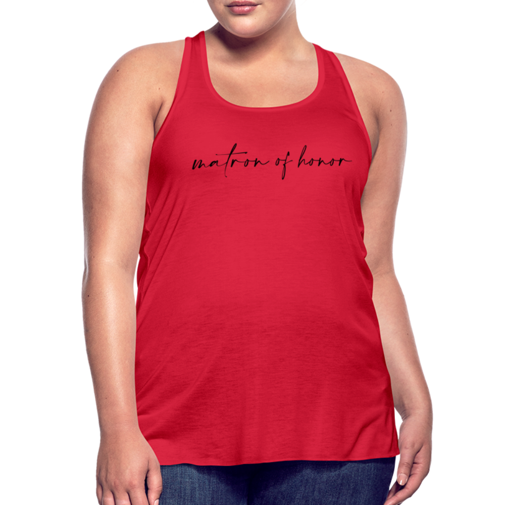 Women's Flowy Tank Top by Bella- AC_MATRON OF HONOR - red