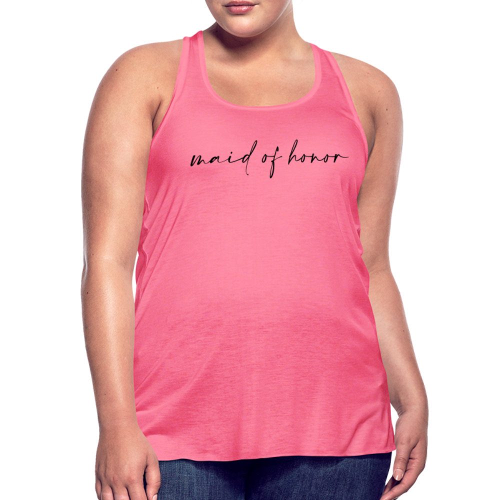 Women's Flowy Tank Top by Bella- AC_MAID OF HONOR - neon pink
