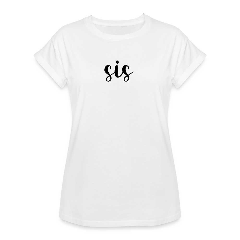 Women's Relaxed Fit T-Shirt-SIS - white