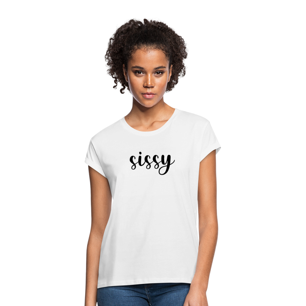 Women's Relaxed Fit T-Shirt-SISSY - white