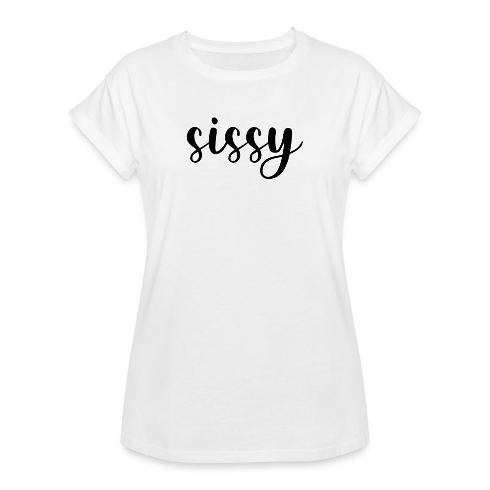 Women's Relaxed Fit T-Shirt-SISSY - white