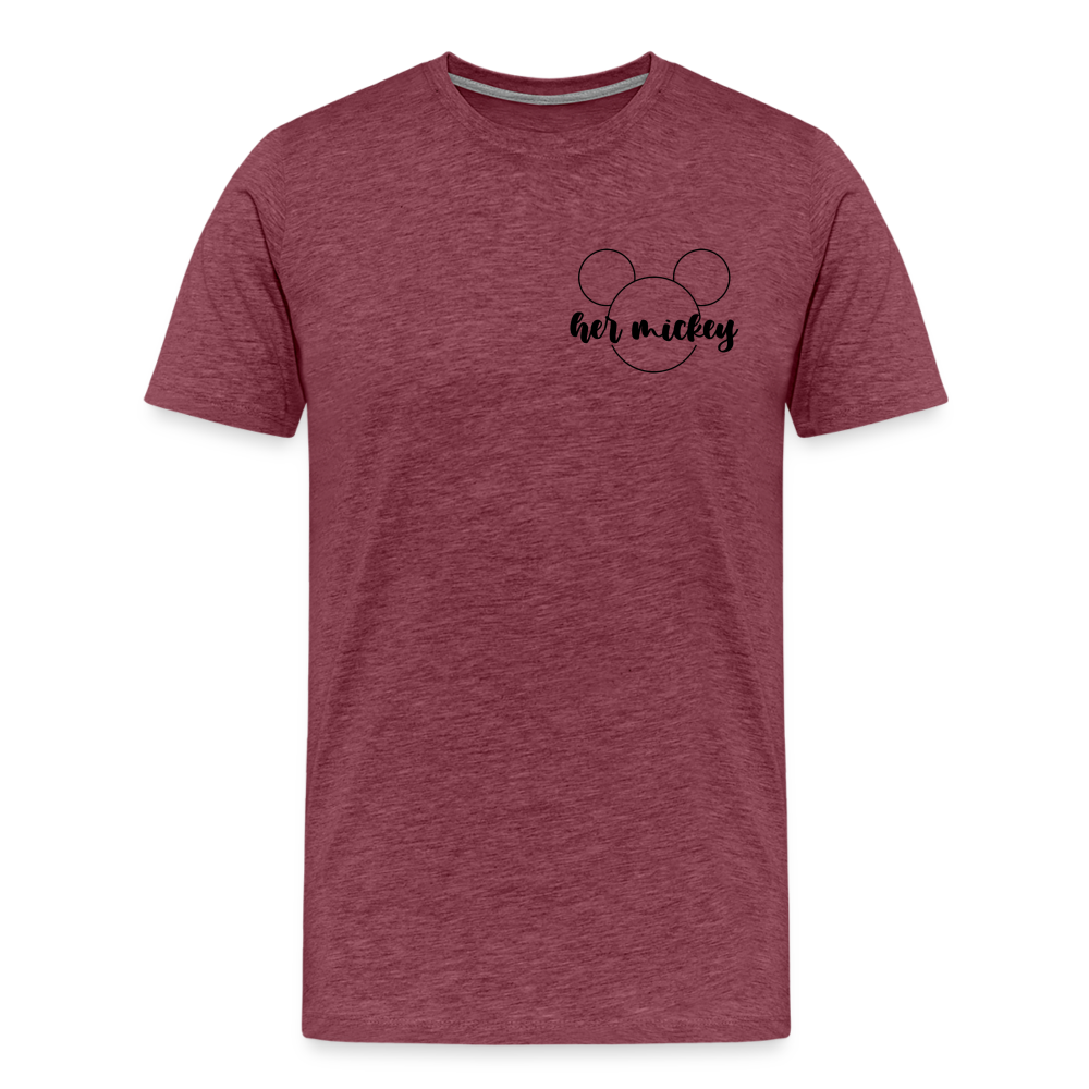 Men's Premium T-Shirt-DL_HER MICKEY - heather burgundy