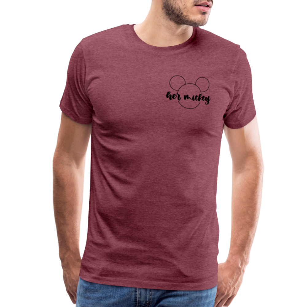 Men's Premium T-Shirt-DL_HER MICKEY - heather burgundy