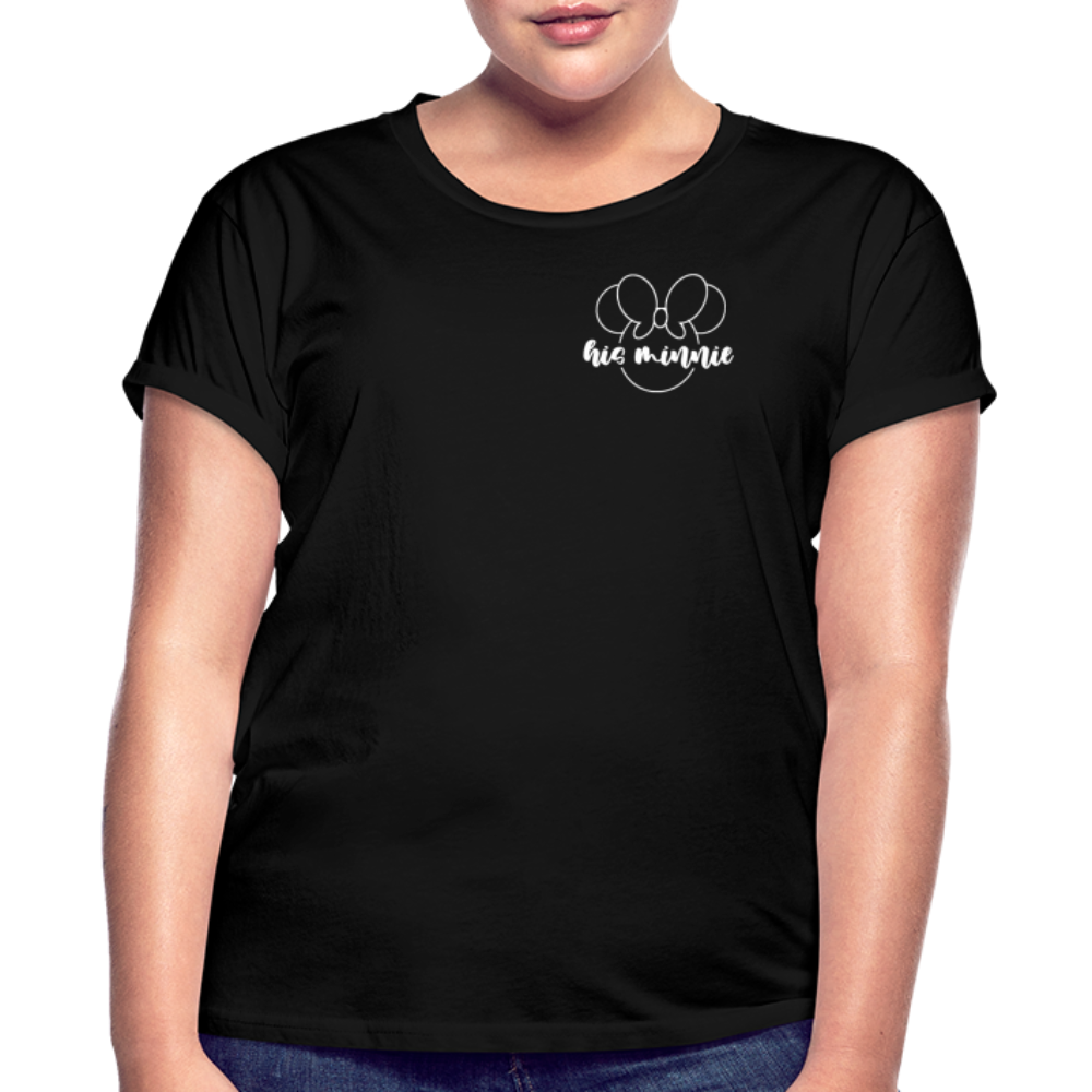 Women's Relaxed Fit T-Shirt-DL_HIS MINNIE_WHITE - black