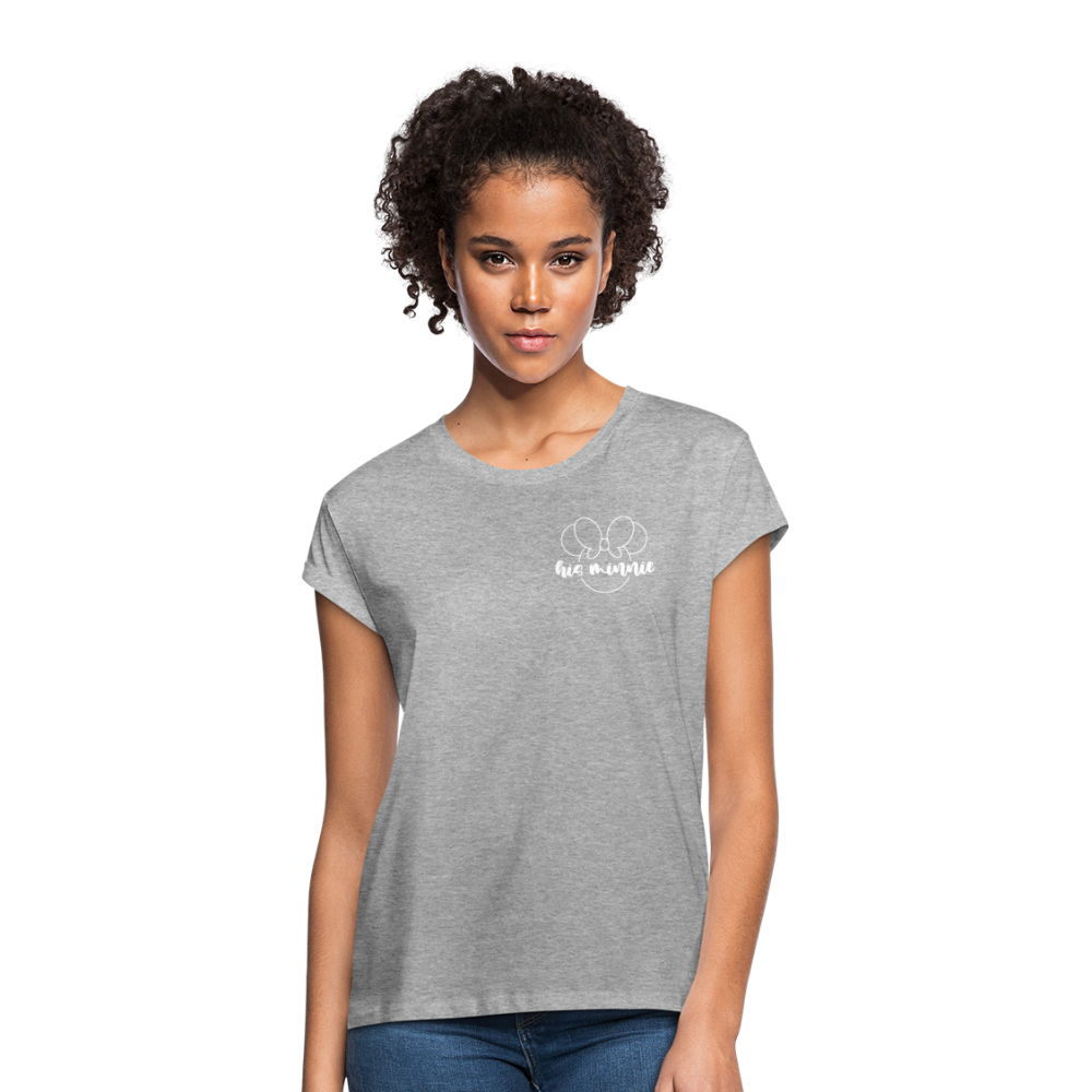 Women's Relaxed Fit T-Shirt-DL_HIS MINNIE_WHITE - heather gray