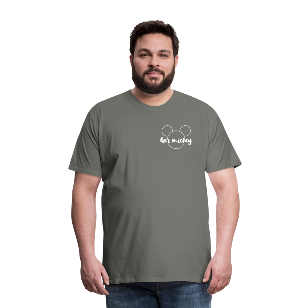 Men's Premium T-Shirt-DL _HER MICKEY_WHITE - asphalt gray