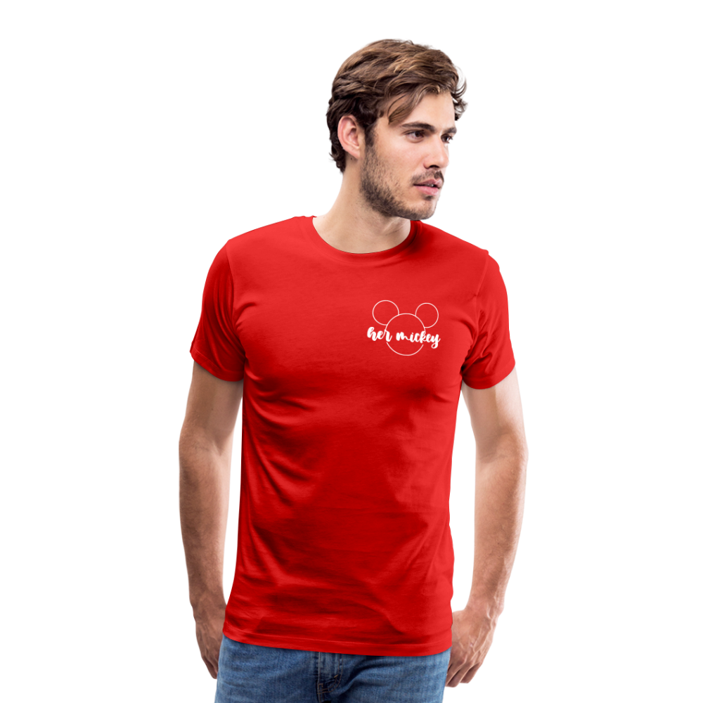 Men's Premium T-Shirt-DL _HER MICKEY_WHITE - red