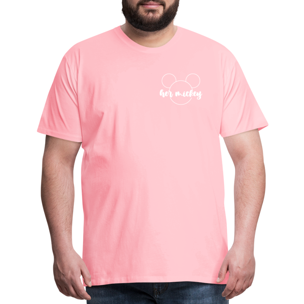 Men's Premium T-Shirt-DL _HER MICKEY_WHITE - pink