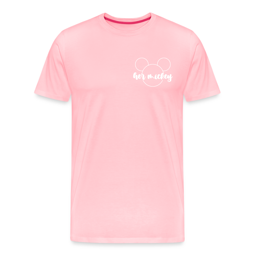 Men's Premium T-Shirt-DL _HER MICKEY_WHITE - pink