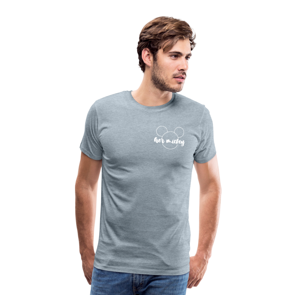 Men's Premium T-Shirt-DL _HER MICKEY_WHITE - heather ice blue