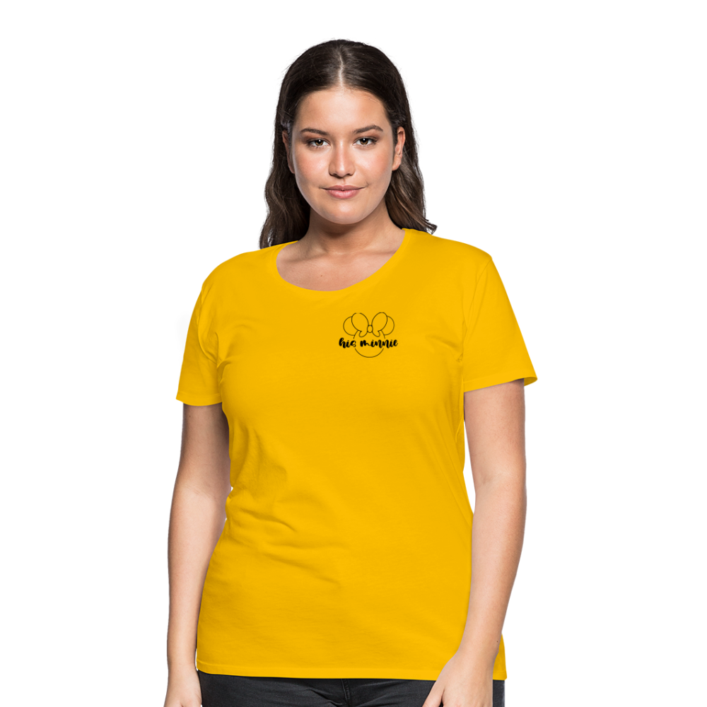 Women’s Premium T-Shirt-DL_HIS MINNIE - sun yellow