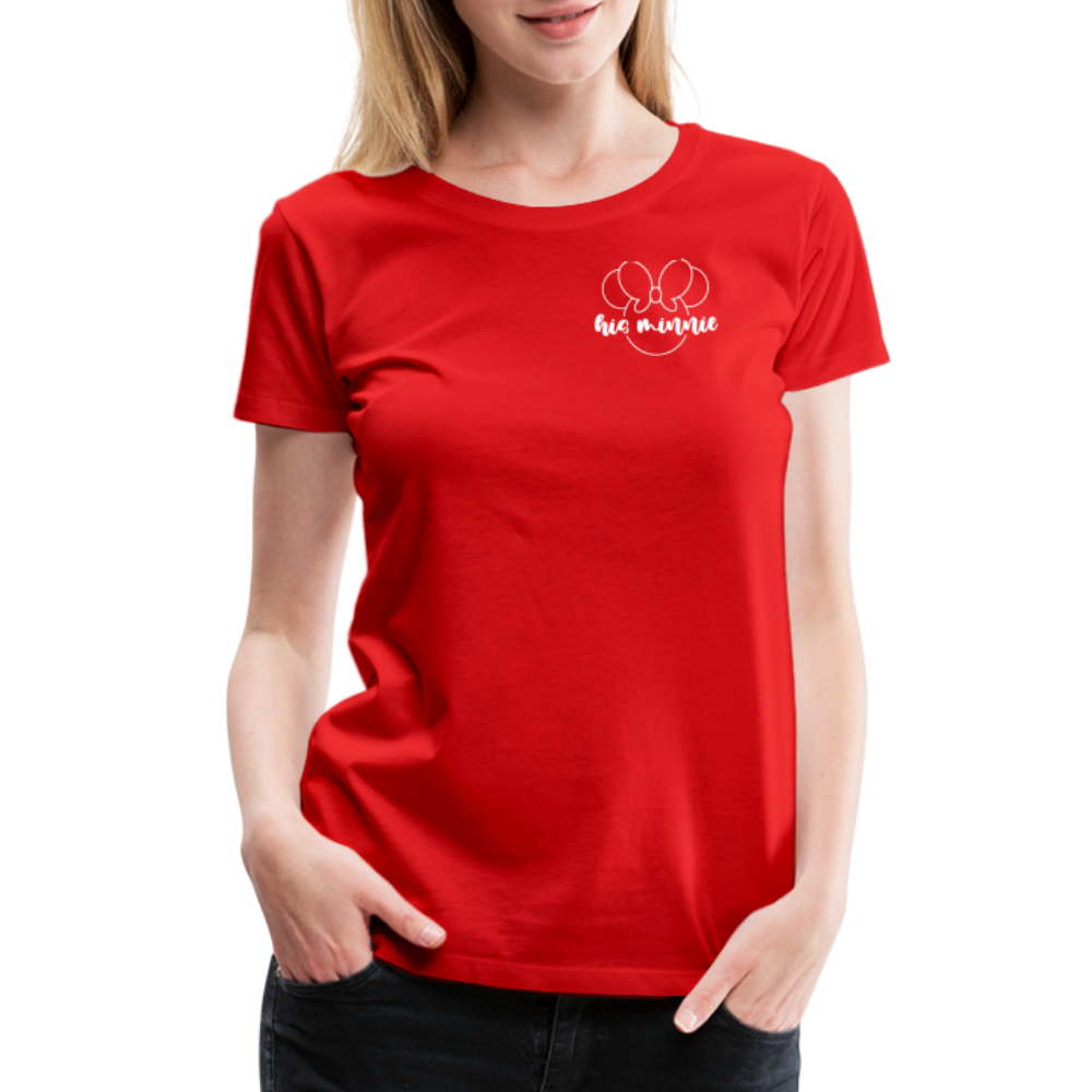 Women’s Premium T-Shirt-DL_HIS MINNIE WHITE - red