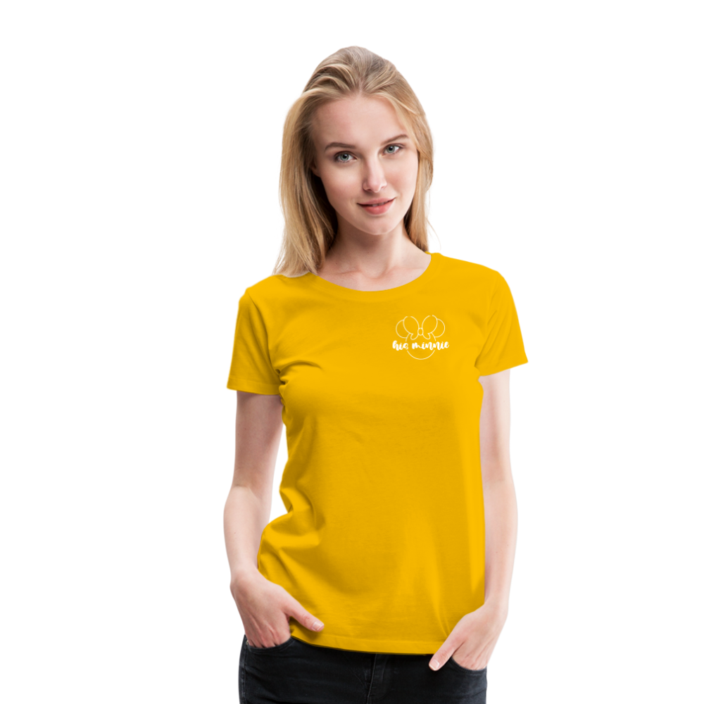 Women’s Premium T-Shirt-DL_HIS MINNIE WHITE - sun yellow