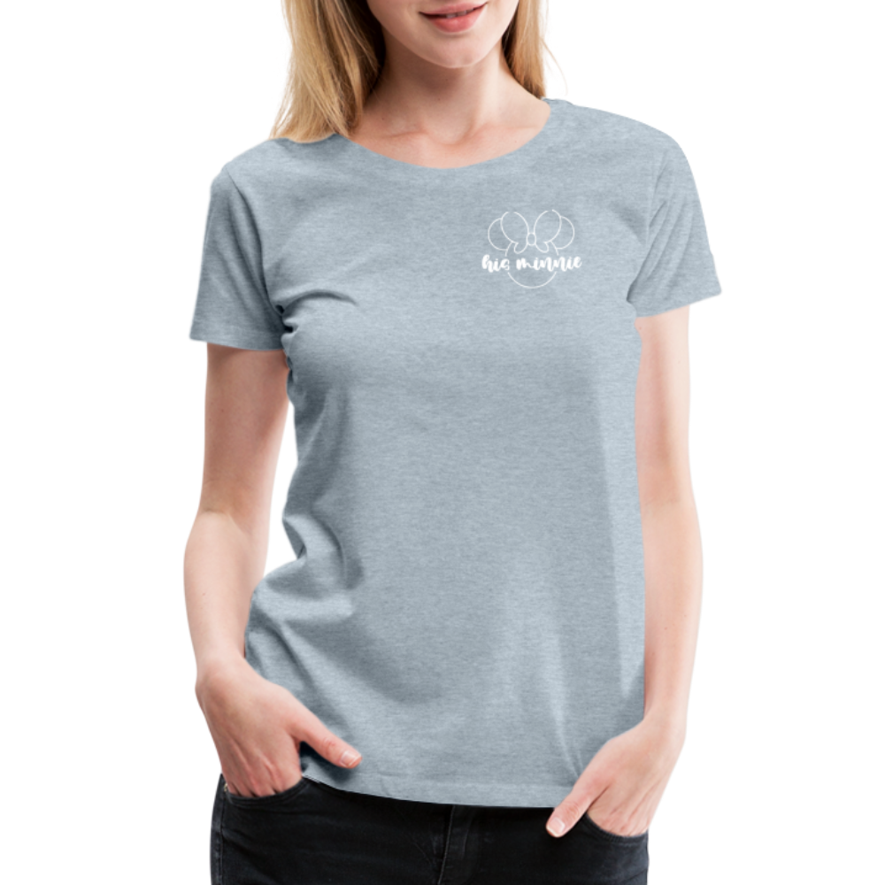 Women’s Premium T-Shirt-DL_HIS MINNIE WHITE - heather ice blue