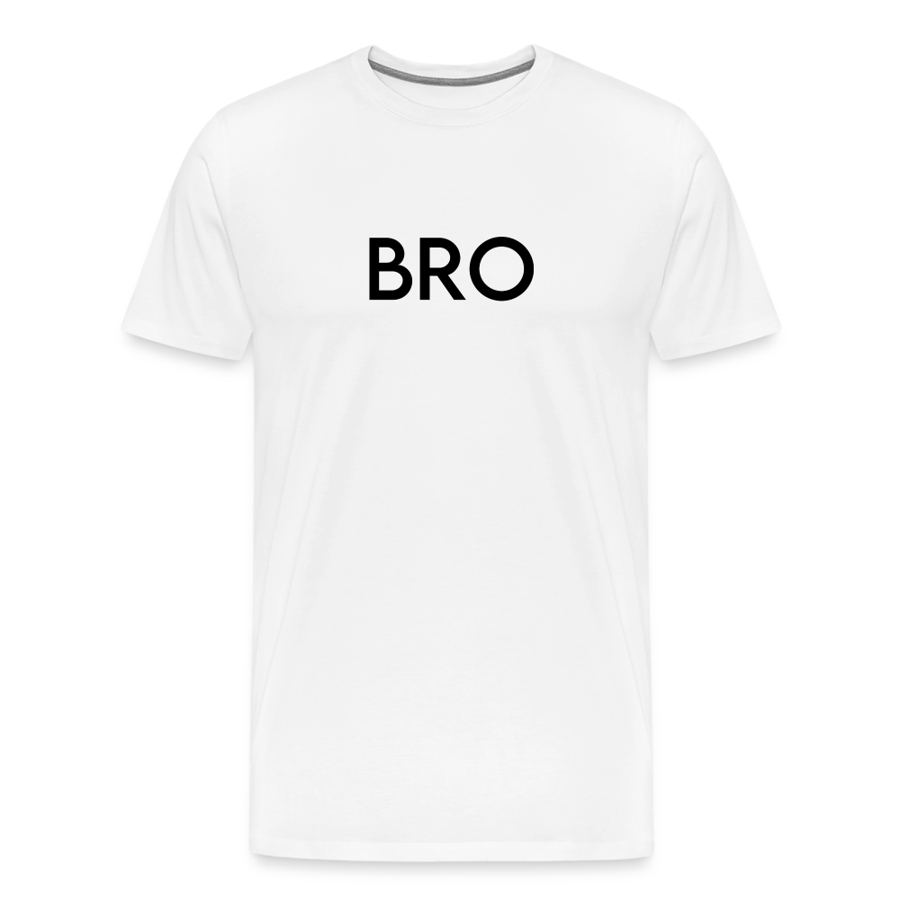 Men's Premium T-Shirt-LM_BRO - white