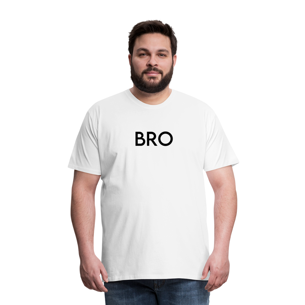 Men's Premium T-Shirt-LM_BRO - white