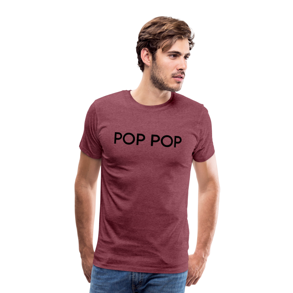 Men's Premium T-Shirt- LM- POPPOP - heather burgundy