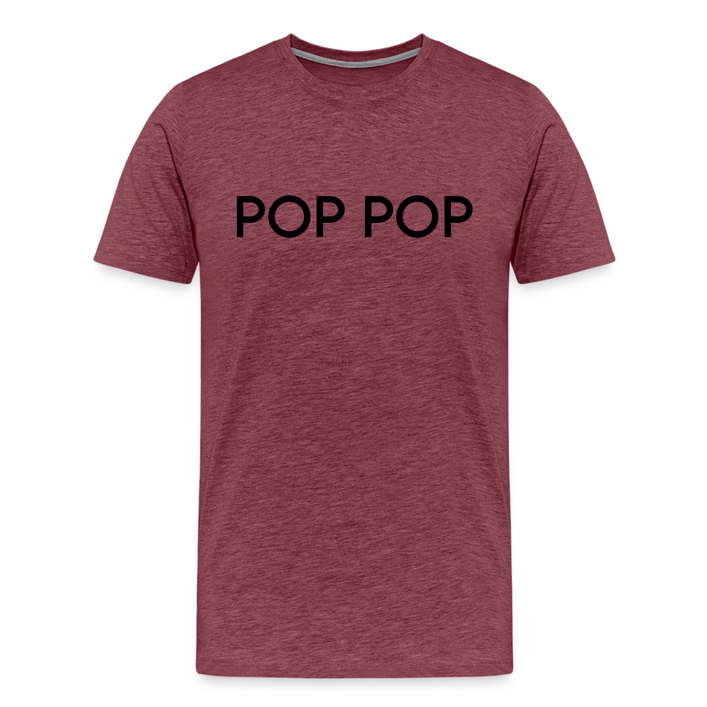 Men's Premium T-Shirt- LM- POPPOP - heather burgundy