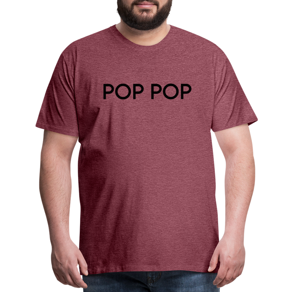 Men's Premium T-Shirt- LM- POPPOP - heather burgundy