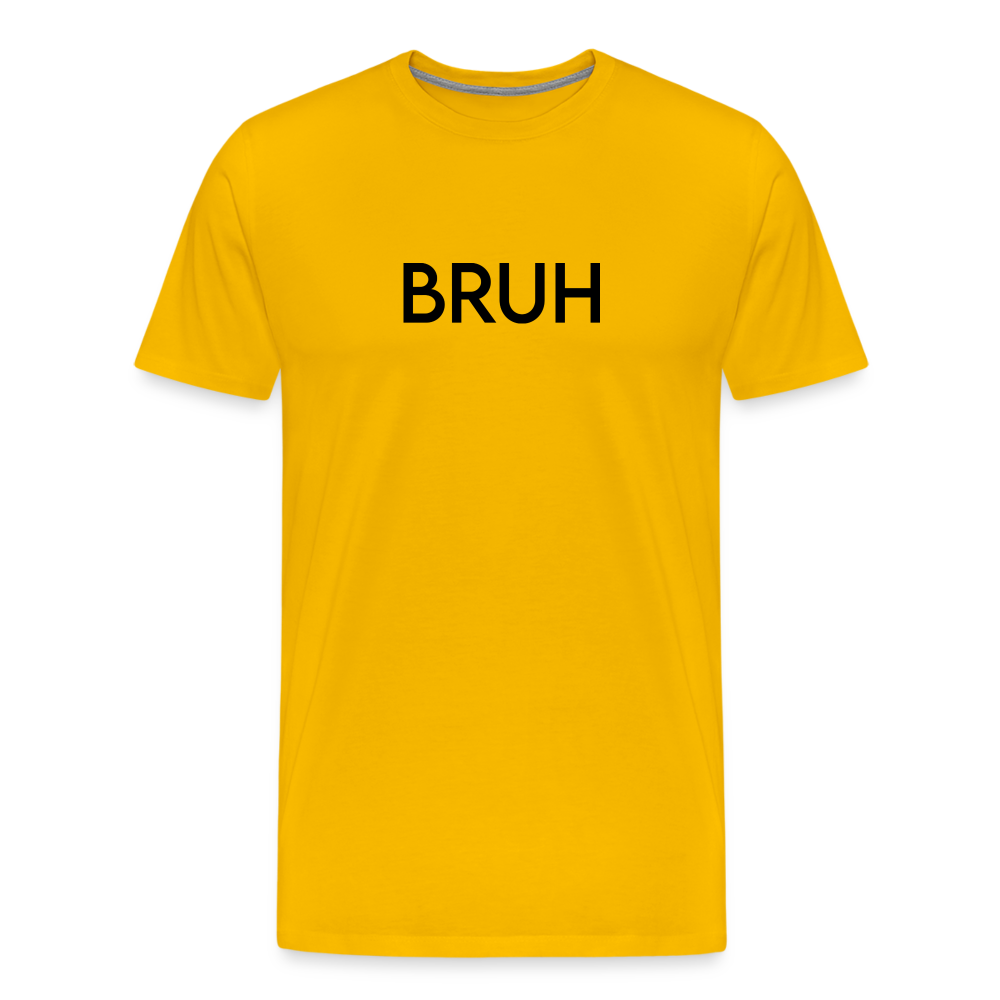 Men's Premium T-Shirt-LM _BRUH - sun yellow