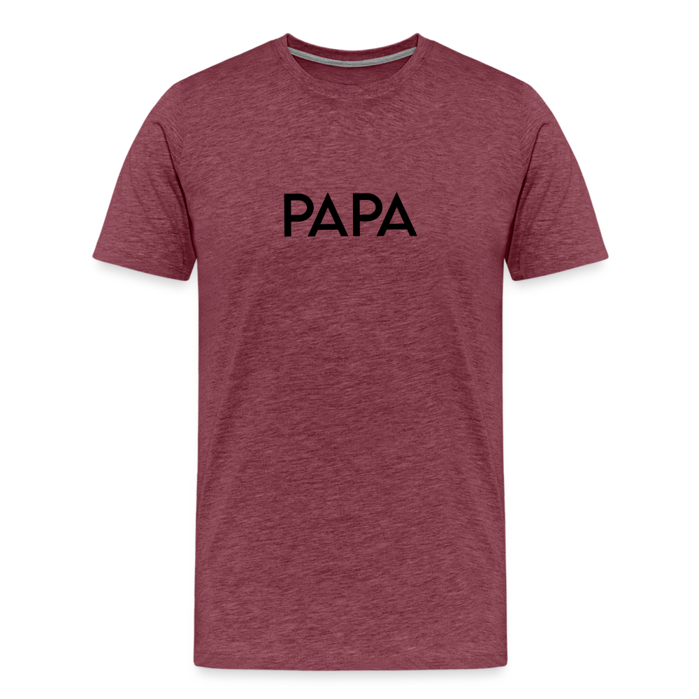 Men's Premium T-Shirt- LM -PAPA - heather burgundy