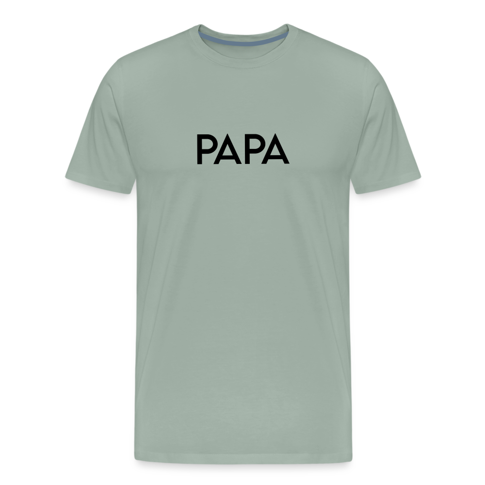 Men's Premium T-Shirt- LM -PAPA - steel green